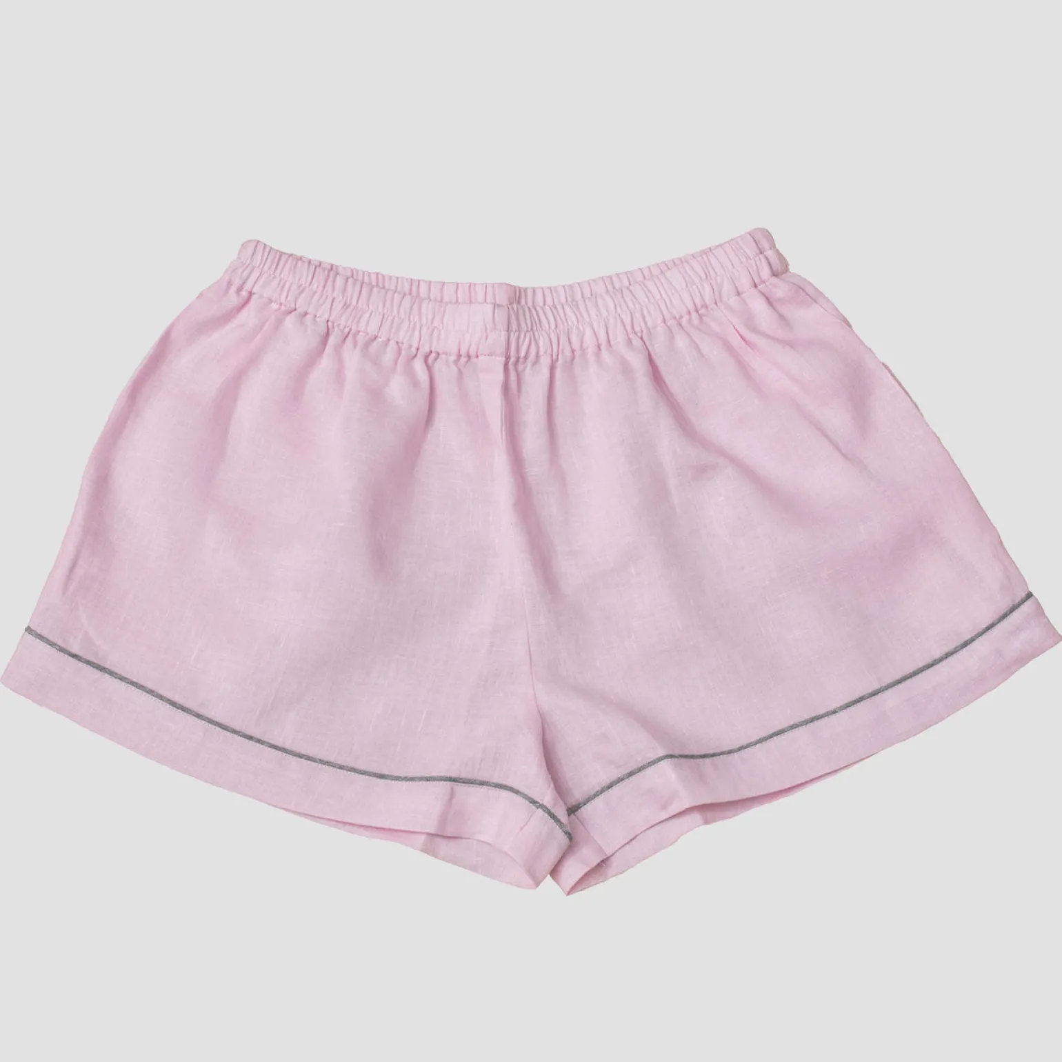 Blush Pink Linen Pajama Shorts