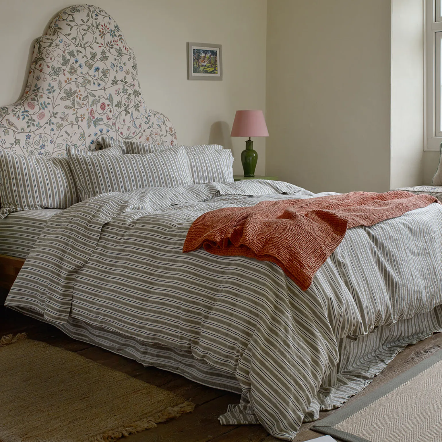 Burnt Orange Waffle Cotton Throw