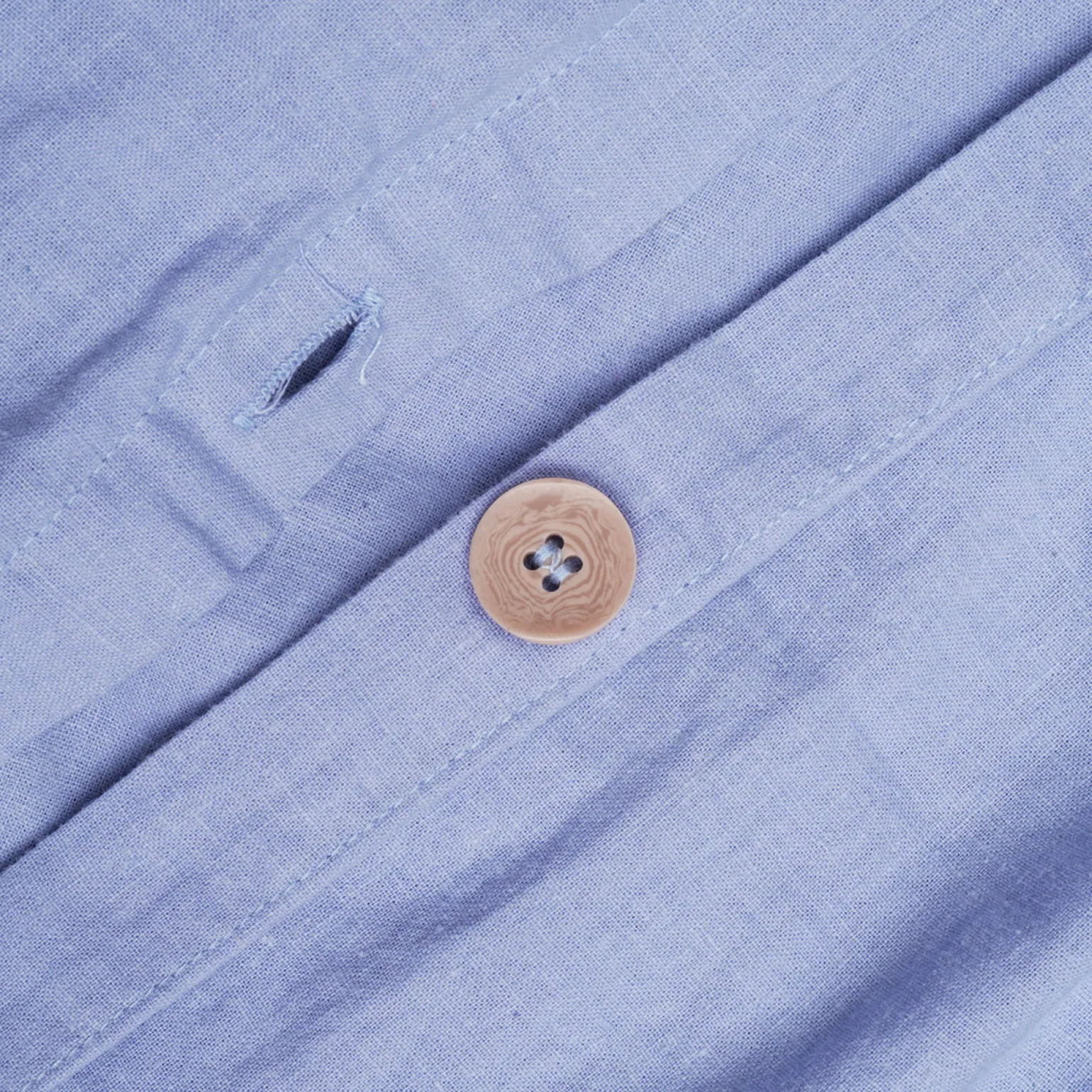 Celeste Blue Linen Blend Duvet Cover