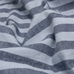 Dusty Blue Amberley Stripe Linen Blend Pillowcases (Pair)