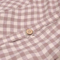 Elderberry Gingham Linen Blend Duvet Cover