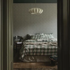 Elm Green Emsworth Plaid Linen Blend Duvet Cover