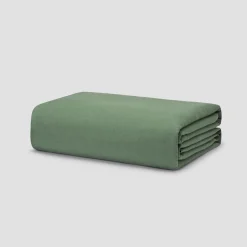 Elm Green Linen Blend Duvet Cover