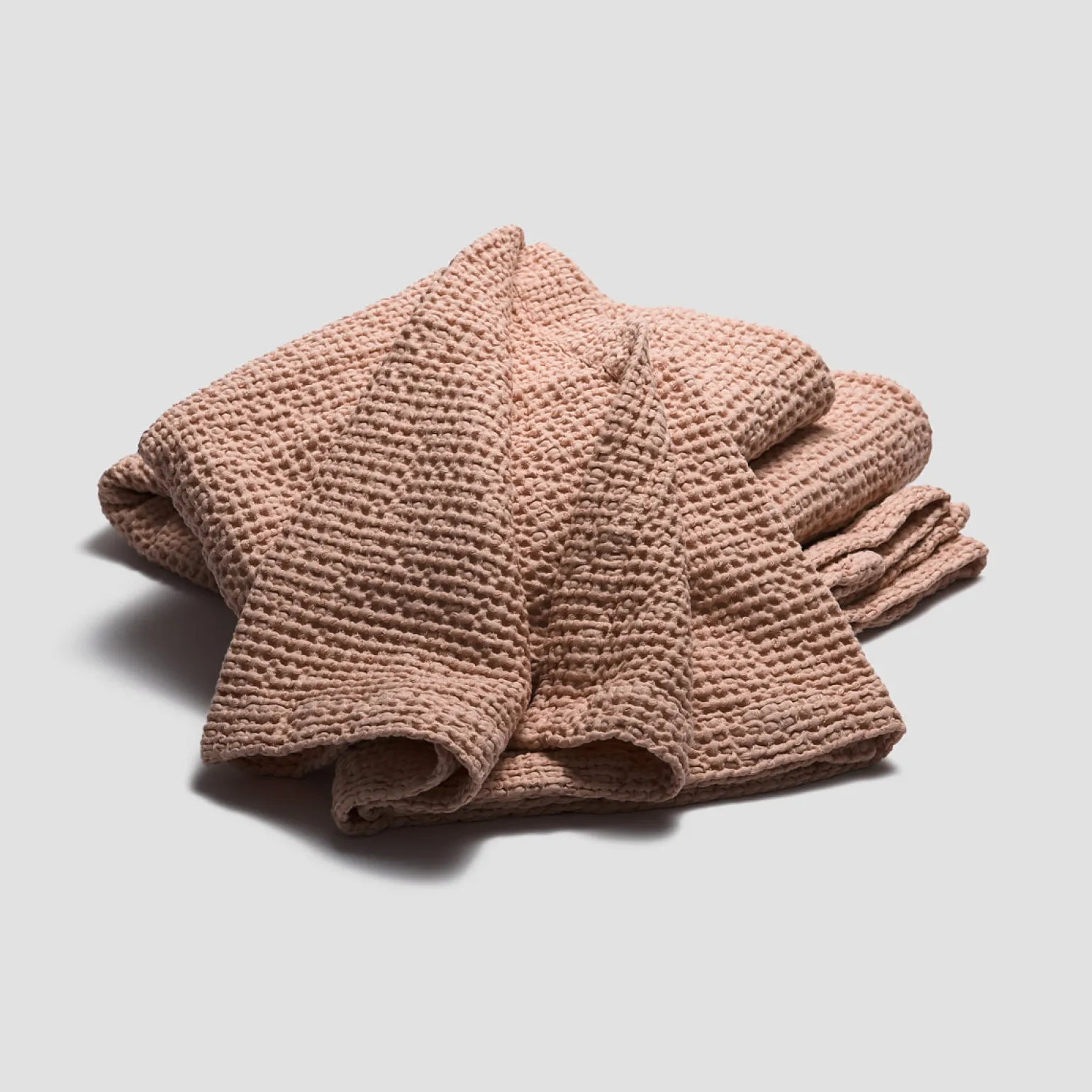 French Rose Waffle Cotton Throw