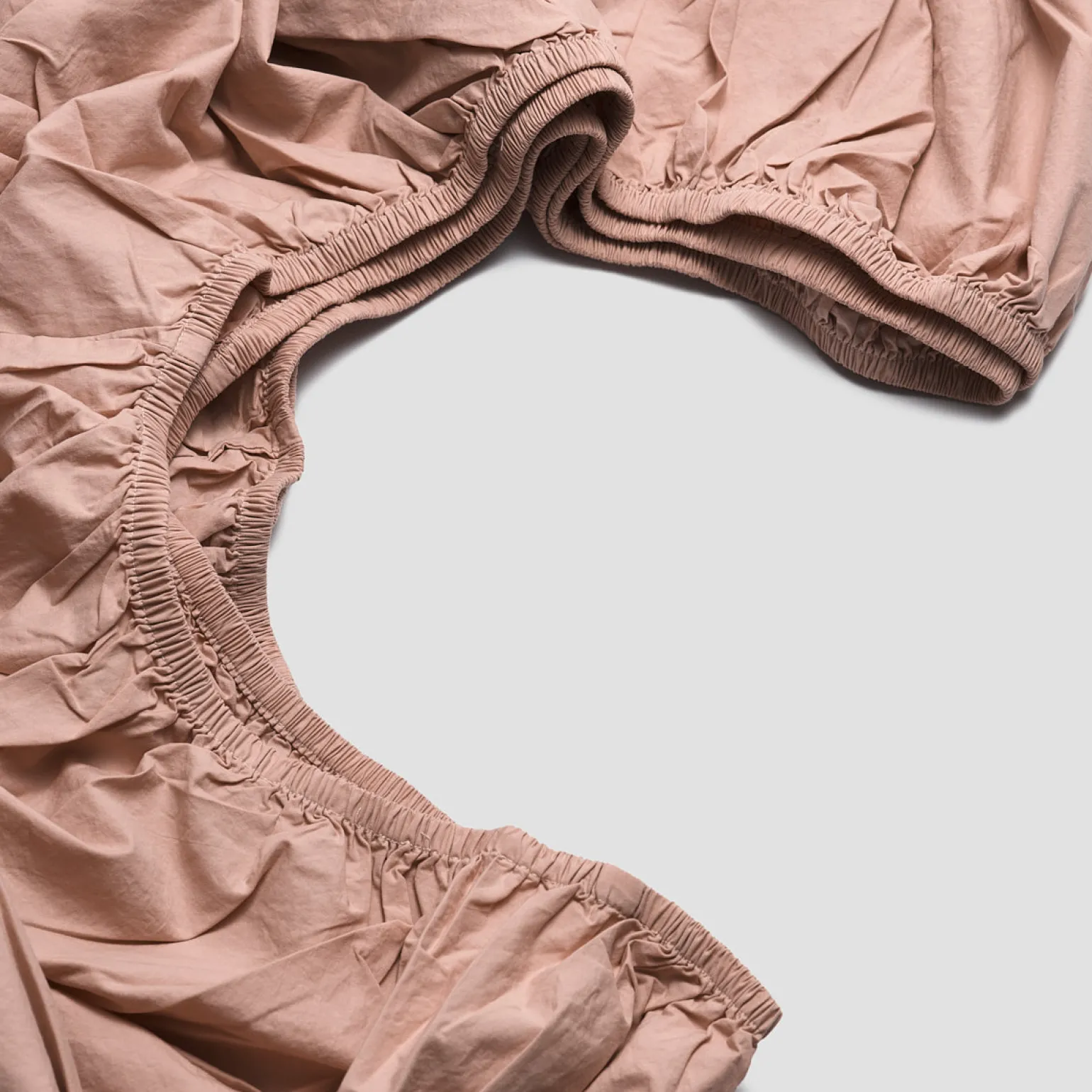 French Rose Washed Cotton Percale Fitted Sheet