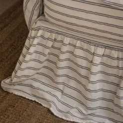 Kemptown Stripe Linen Blend Bed Skirt
