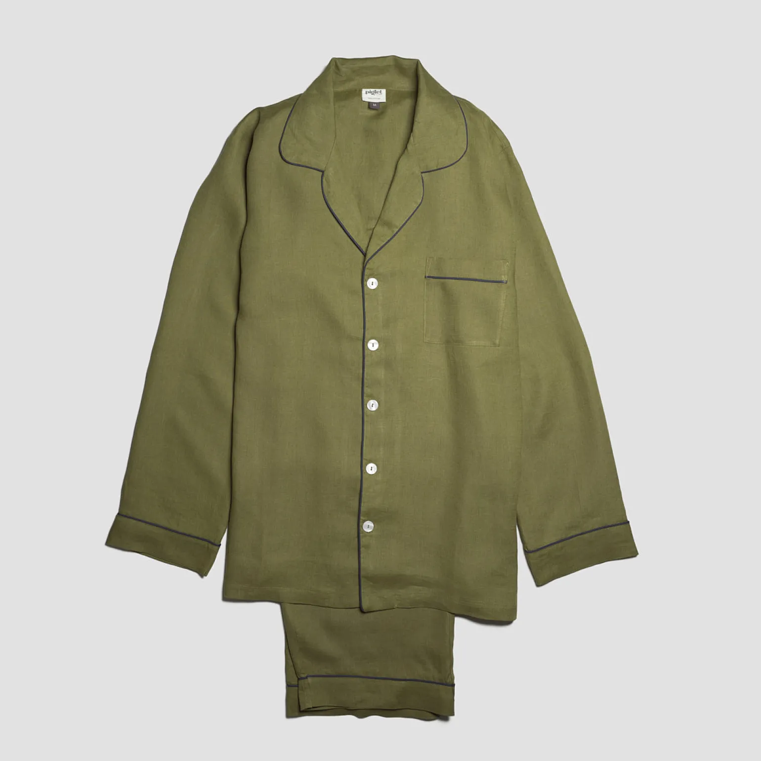 Men's Moss Linen Pajama Set