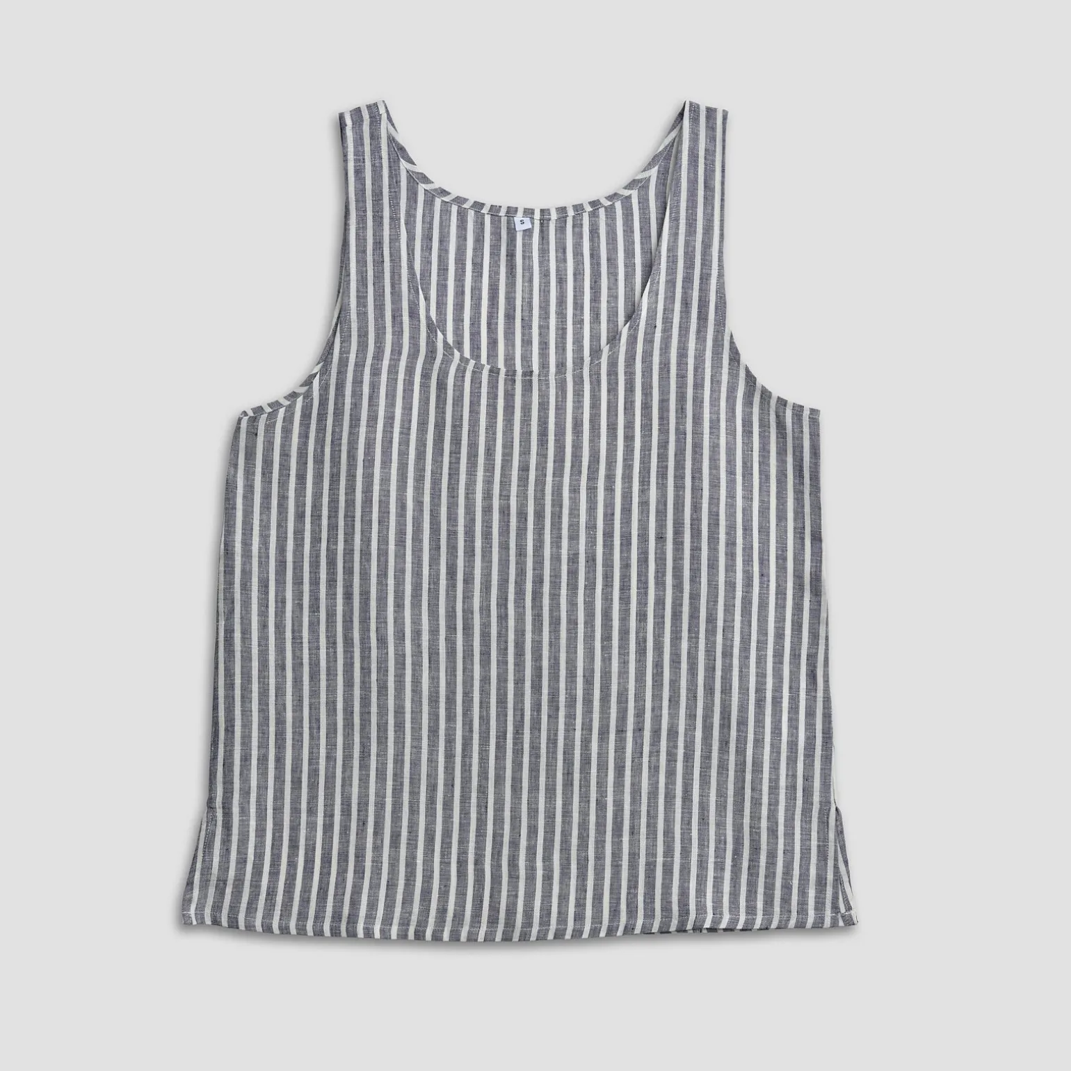 Midnight Stripe Linen Cami Top
