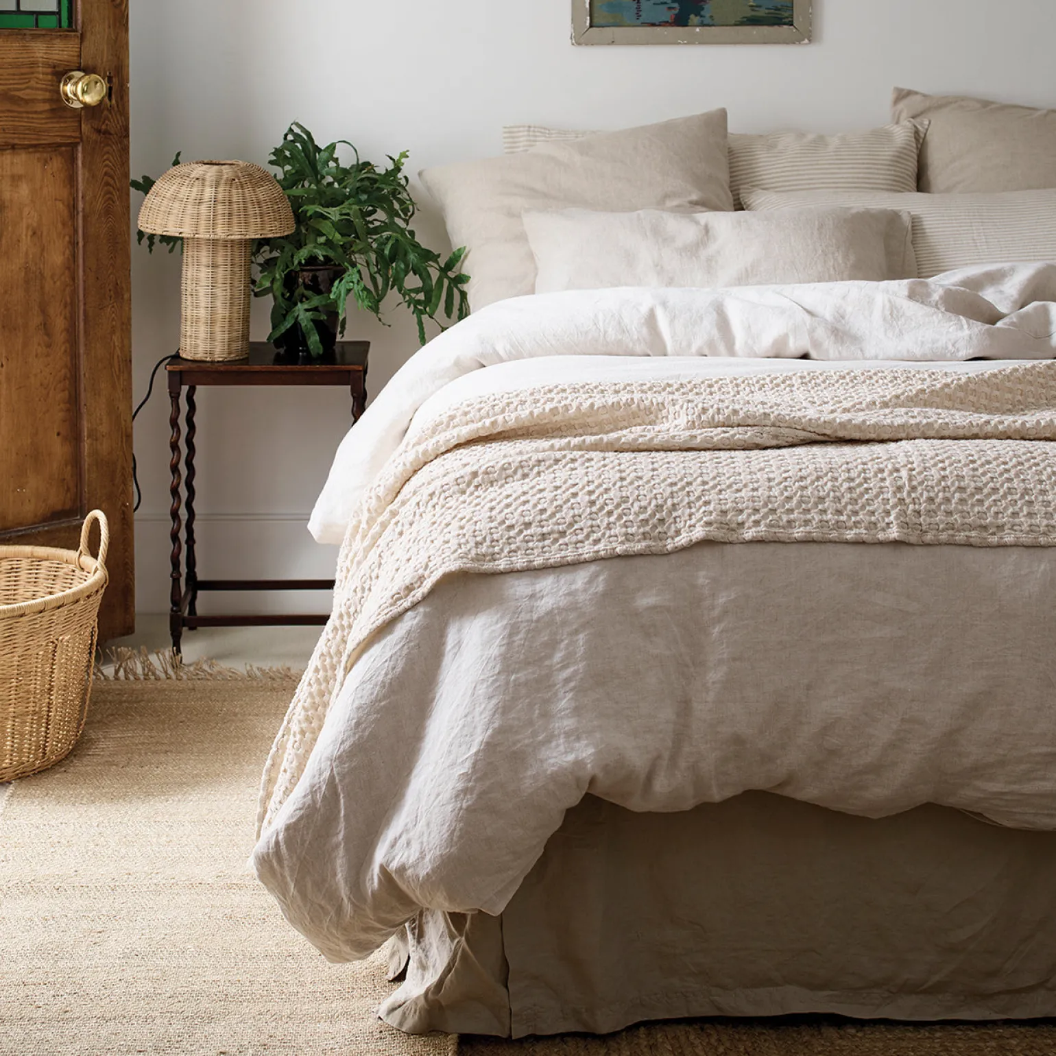 Oat Milk Textured Knit Throw