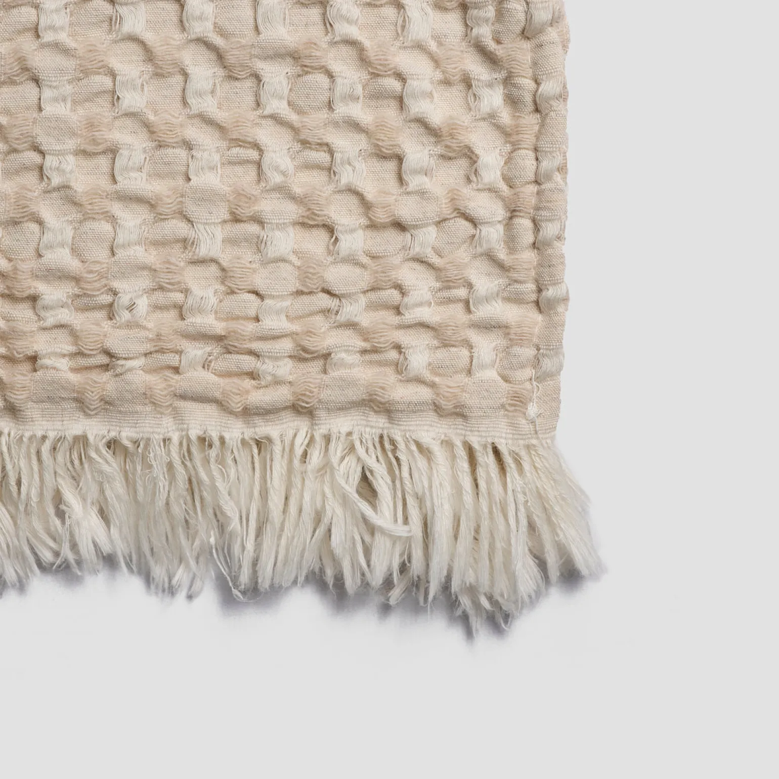 Oat Milk Textured Knit Throw