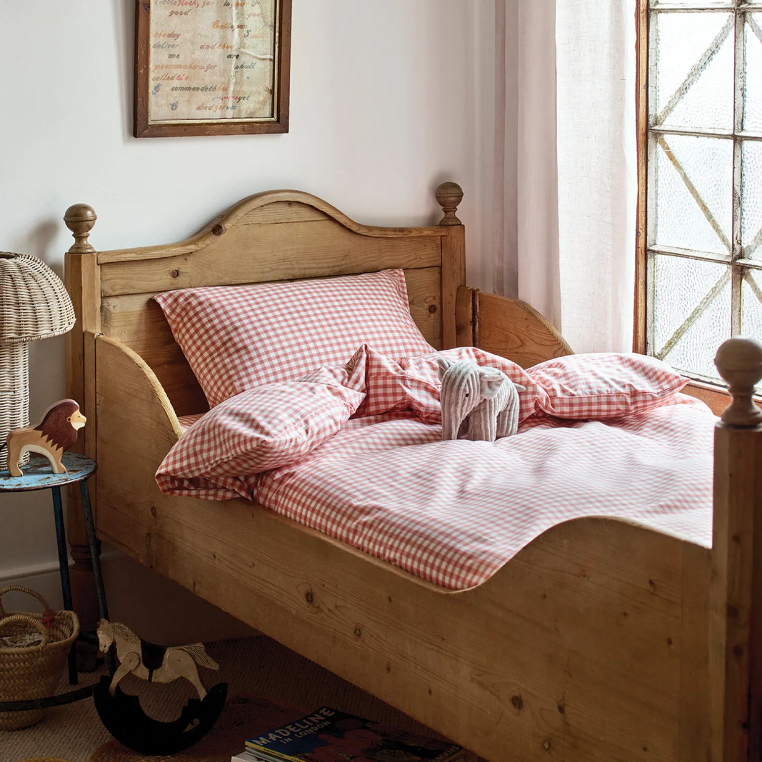 Red Dune Kids Gingham Cotton Bedding Set