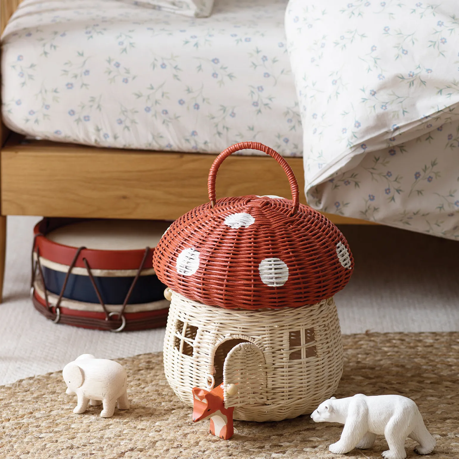Red Mushroom Basket