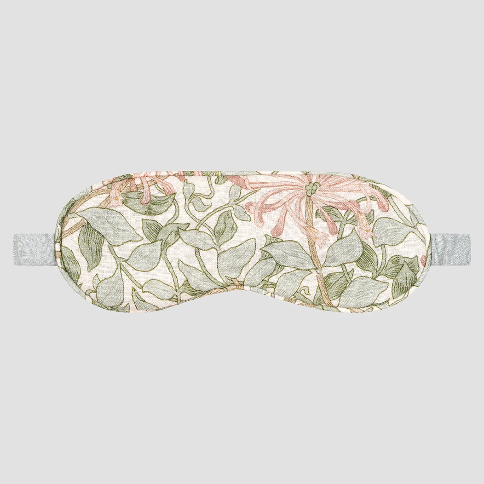 Soft Sage Honeysuckle Linen Sleep Mask