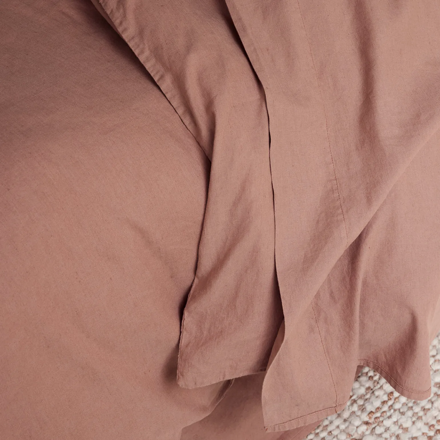 Warm Clay Linen Blend Flat Sheet